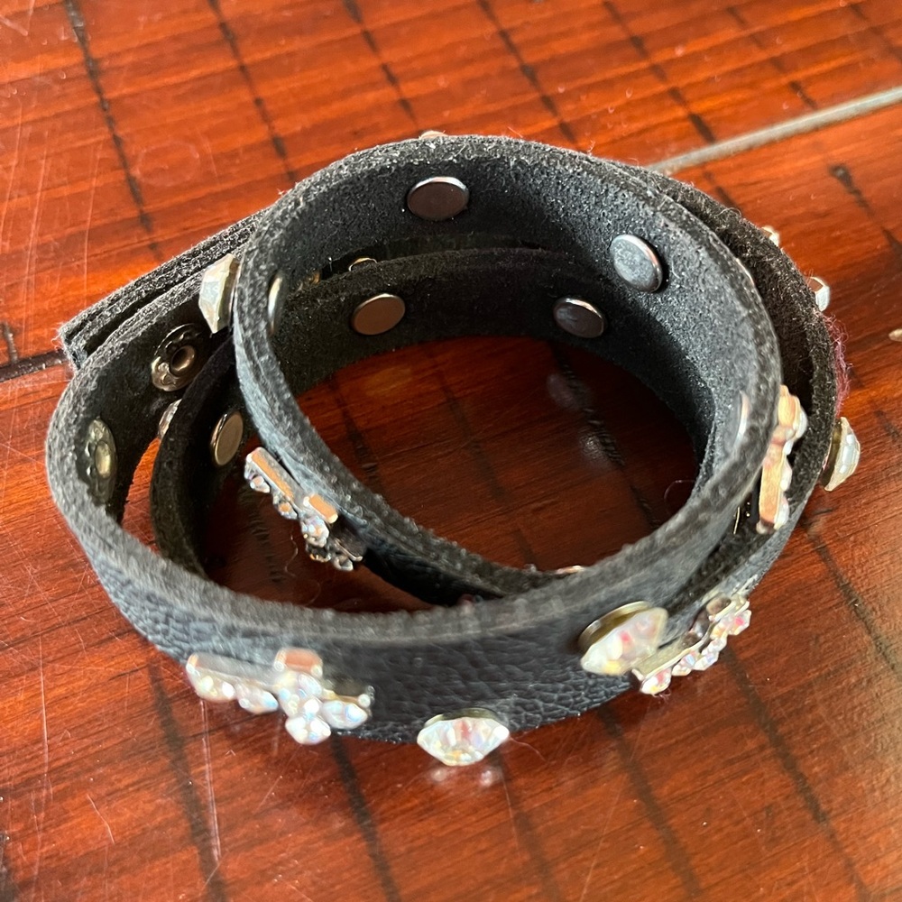 Triple Leather Wrap Bracelet